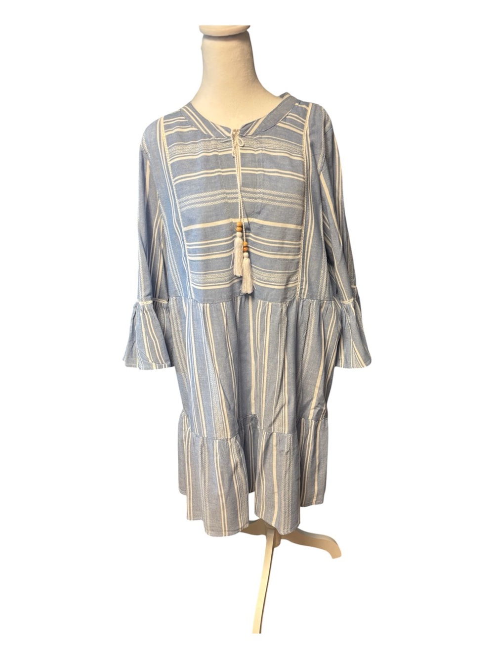 Tommy Bahama Blue and White Striped Tunic Dress